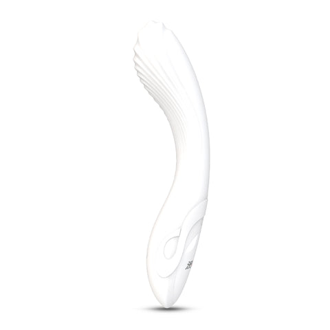 Flexible Bending Silicone Vibrator White 200mm x 47mm Electric Massager