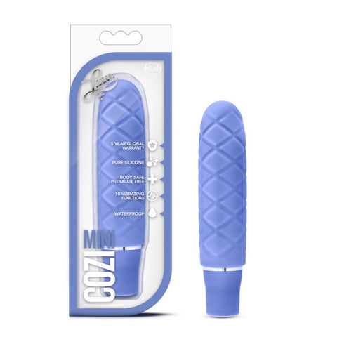Luxe Cozi Mini Periwinkle - Compact Vibrating Silicone Toy Blue Finger Stimulator
