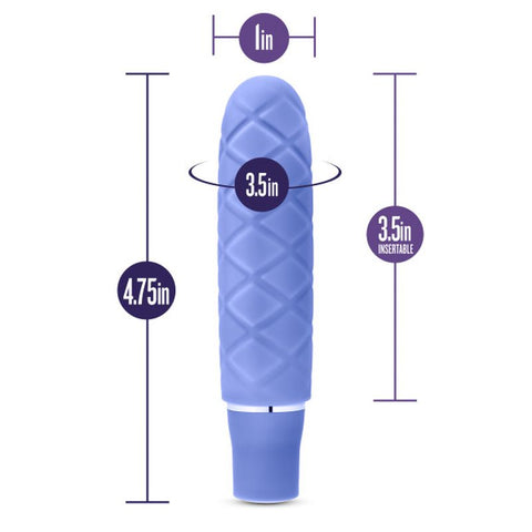 Luxe Cozi Mini Periwinkle - Compact Vibrating Silicone Toy Finger Stimulator