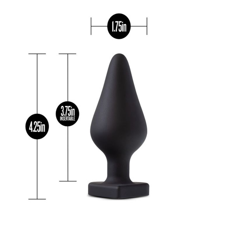 Temptasia Heart-Shaped Butt Plug Black for Intimate Play Butt Plugs