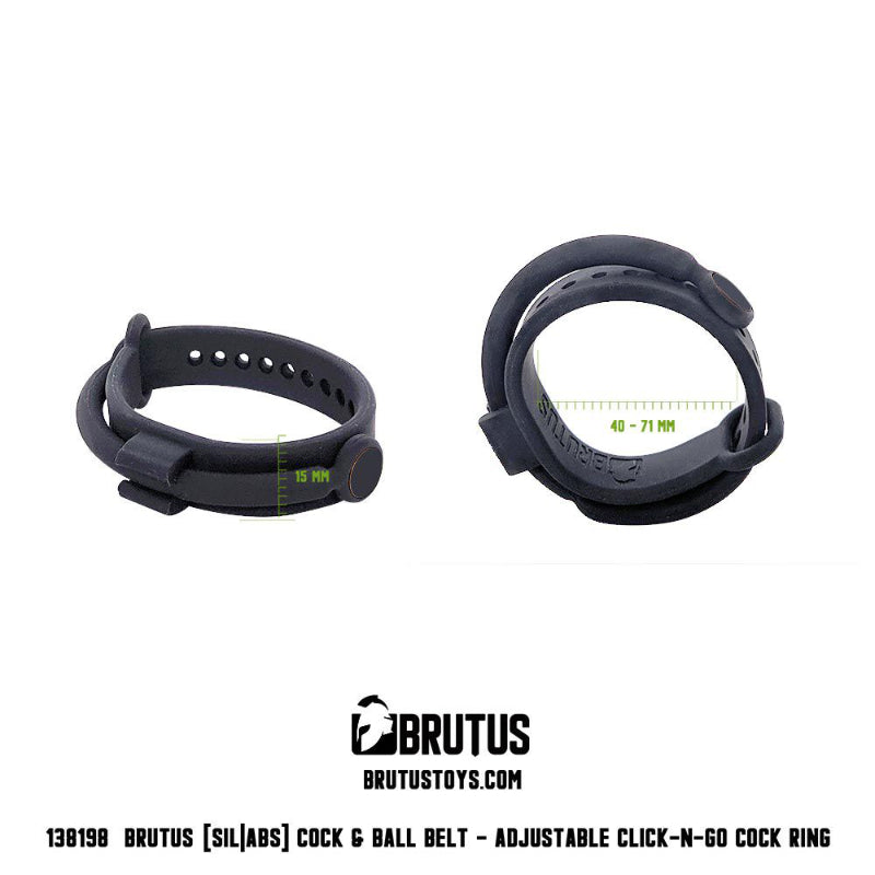 Cock and Ball Belt Click and Go Adjustable 70mm to 41mm by Brutus COCK RINGS