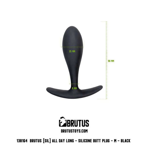 Brutus All Day Long Medium – 9cm Silicone Medium Butt Plug > Anal Range > Butt Plugs