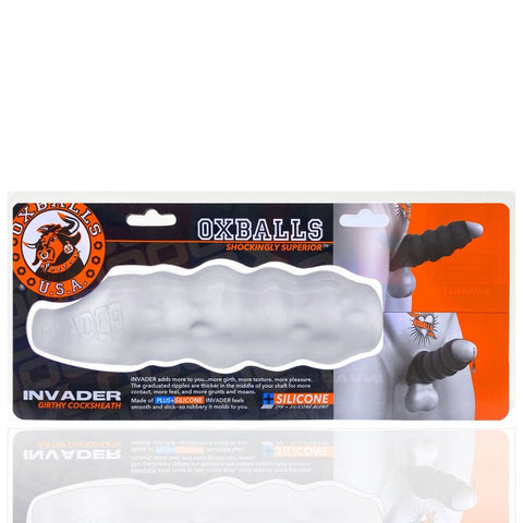 Invader Cocksheath for Girth Cool Ice 6.5 Inch Clear > Sex Toys For Men > Penis Sleeves