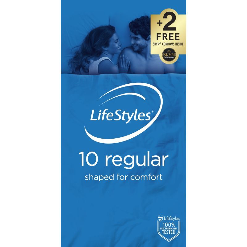 LifeStyles Regular – Easy-Fit Lubricated Latex Condoms 54mm 10 Pack > Essentials > Condoms Main image