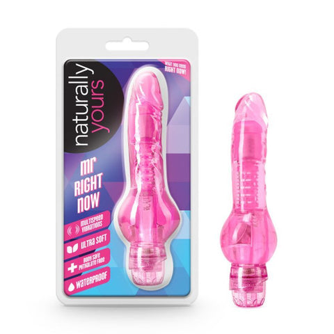 Naturally Yours Mr. Right Now Pink 6.5 Inch Vibrator Pink Vibrators