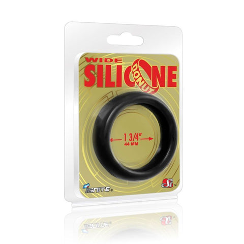 Wide Donut Black Cock Ring 44mm for Enhanced Performance and Comfort Black > Cock Ring > Single