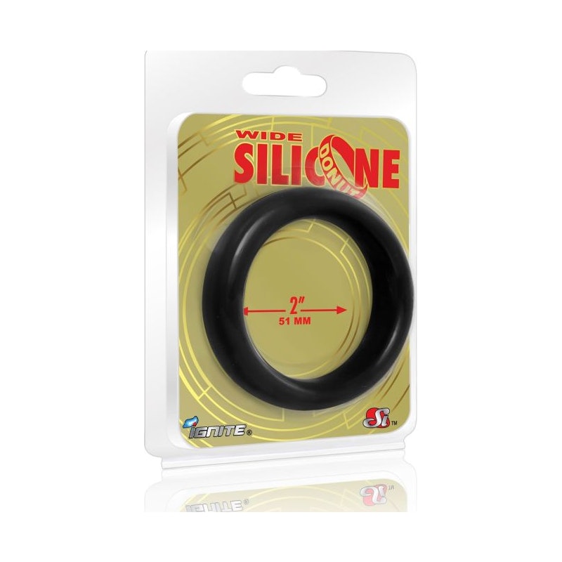 Wide Donut Black Cock Ring 51mm for Enhanced Pleasure Default Title COCK RINGS