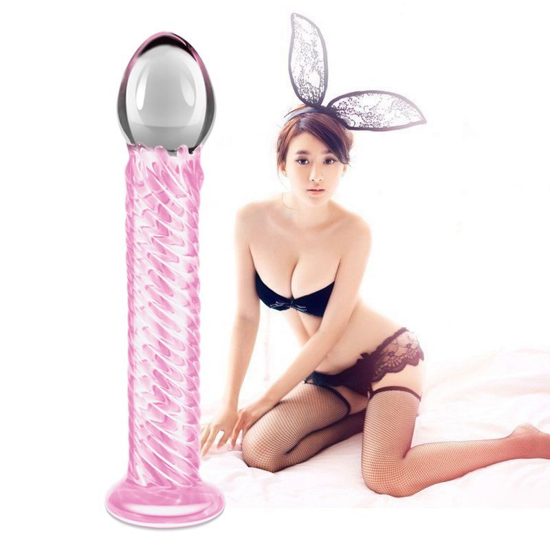 Glass Romance 7 Pink 7.5in Luxury Glass Dildo Secondary image