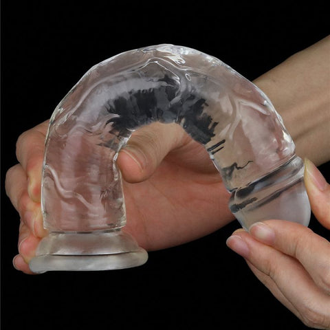 Clear Dildo 7in - Crystal-Clear Realistic Pleasure Toy DONGS