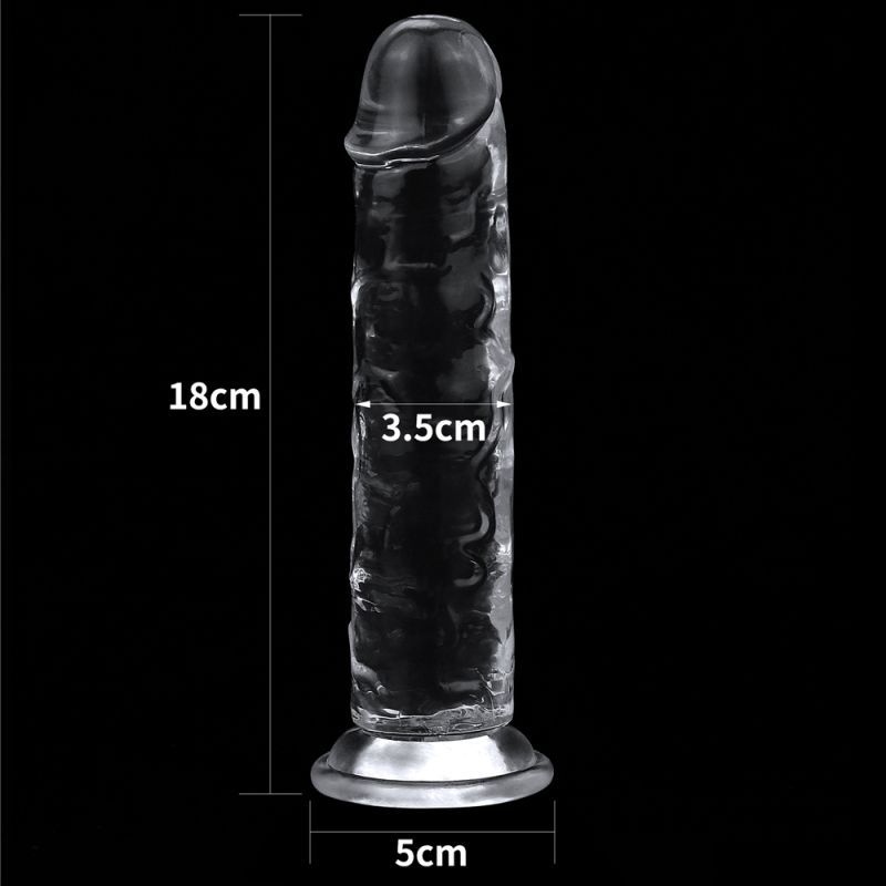 Clear Dildo 7in - Crystal-Clear Realistic Pleasure Toy > Dildos > Realistic Dildos