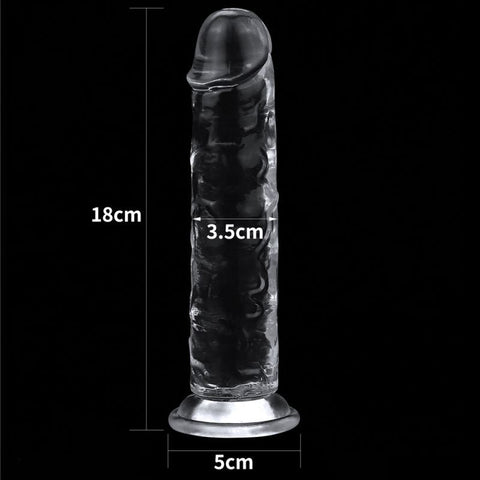 Clear Dildo 7in - Crystal-Clear Realistic Pleasure Toy > Dildos > Realistic Dildos