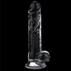 Clear 7.5 Inch Realistic Flexible Skin-Safe Dildo Adult Toy > Dildos > Realistic Dildos