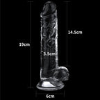 Clear 7.5 Inch Realistic Flexible Skin-Safe Dildo Adult Toy > Dildos > Realistic Dildos