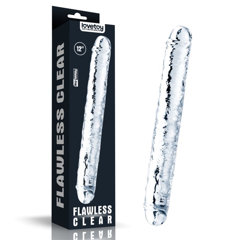 Clear Double Dildo 12 Inch for Double the Pleasure and Adventure Double Dongs
