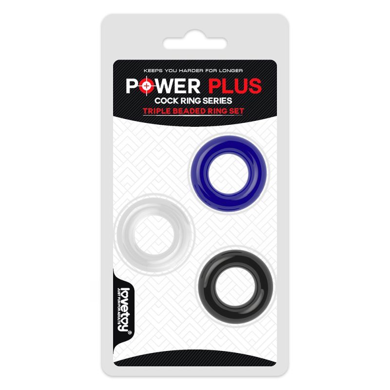 Coloured Triple Donut Cock Ring Set for Enhanced Pleasure and Performance COCK RING Set