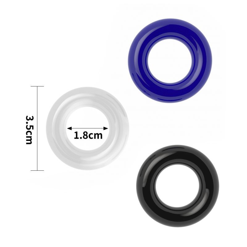 Coloured Triple Donut Cock Ring Set for Enhanced Pleasure and Performance COCK RING Set