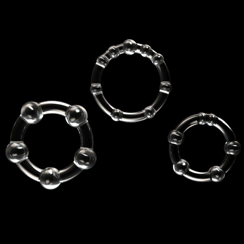 Power Plus Triple Beaded Cock Ring Set of 3 > Cock Ring > Sets