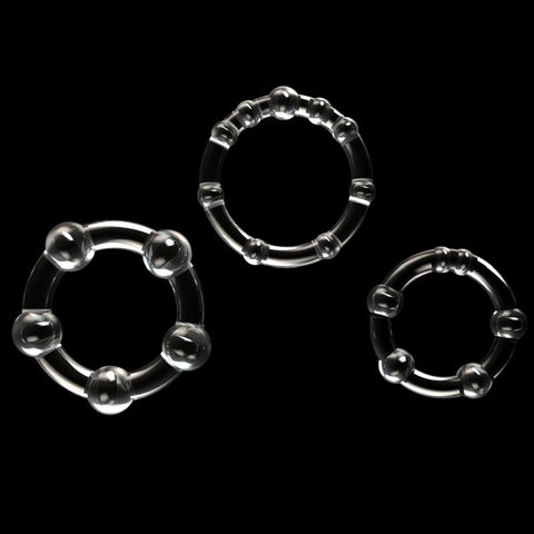 Power Plus Triple Beaded Cock Ring Set of 3 > Cock Ring > Sets