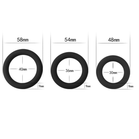 Power Plus - Soft Silicone Snug Ring - 3 Pack > Cock Ring > Sets