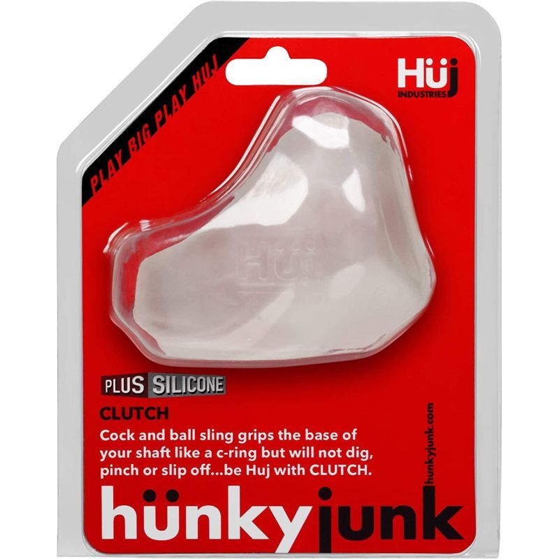 Slingshot 3 Ring Teardrop Sling by Hunkyjunk Ice Clear > Cock Ring > Sling