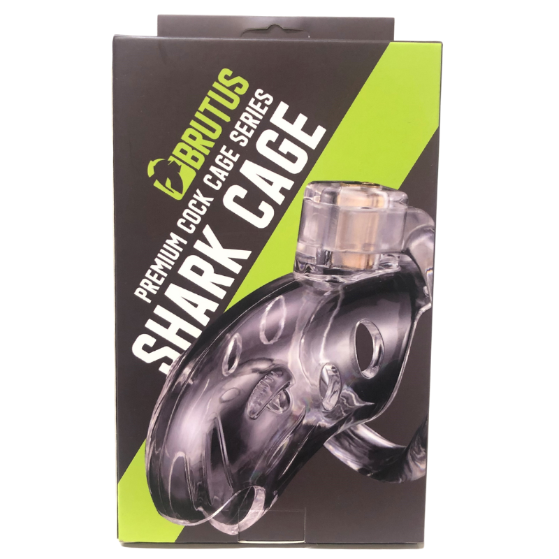 Brutus Shark – Adjustable Polycarbonate Chastity Cage with Ergonomic Rings > Bondage Gear > Male Chastity
