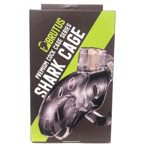 Brutus Shark – Adjustable Polycarbonate Chastity Cage with Ergonomic Rings > Bondage Gear > Male Chastity