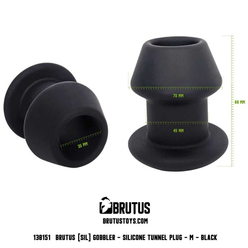 Brutus Gobbler Medium – Silicone Tunnel Butt Plug > Anal Range > Tunnel and Stretchers