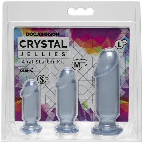 Crystal Jellies Anal Starter Kit – 1 Inch Beginner Butt Plug Set > Anal Range > Butt Plug Kits