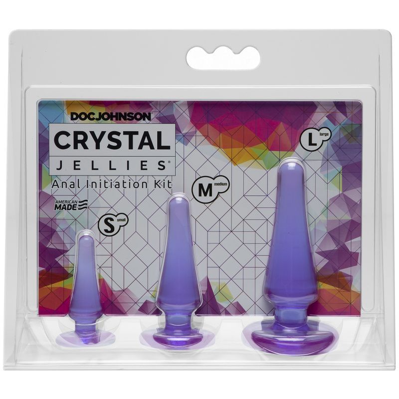 Anal Initiation Kit Purple with 3 Sizes for Beginners > Anal Range > Butt Plug Kits