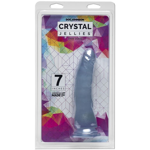 7 In Thin Dong Clear - Slim Tapered Design with Suction Cup DONGS