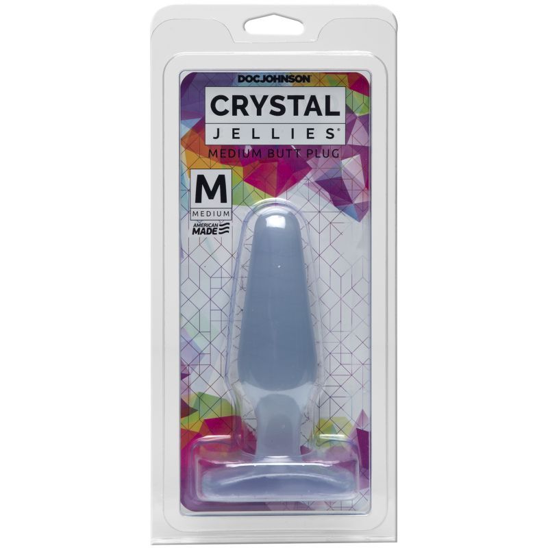 Crystal Jellies Medium Butt Plug Clear > Anal Range > Butt Plugs
