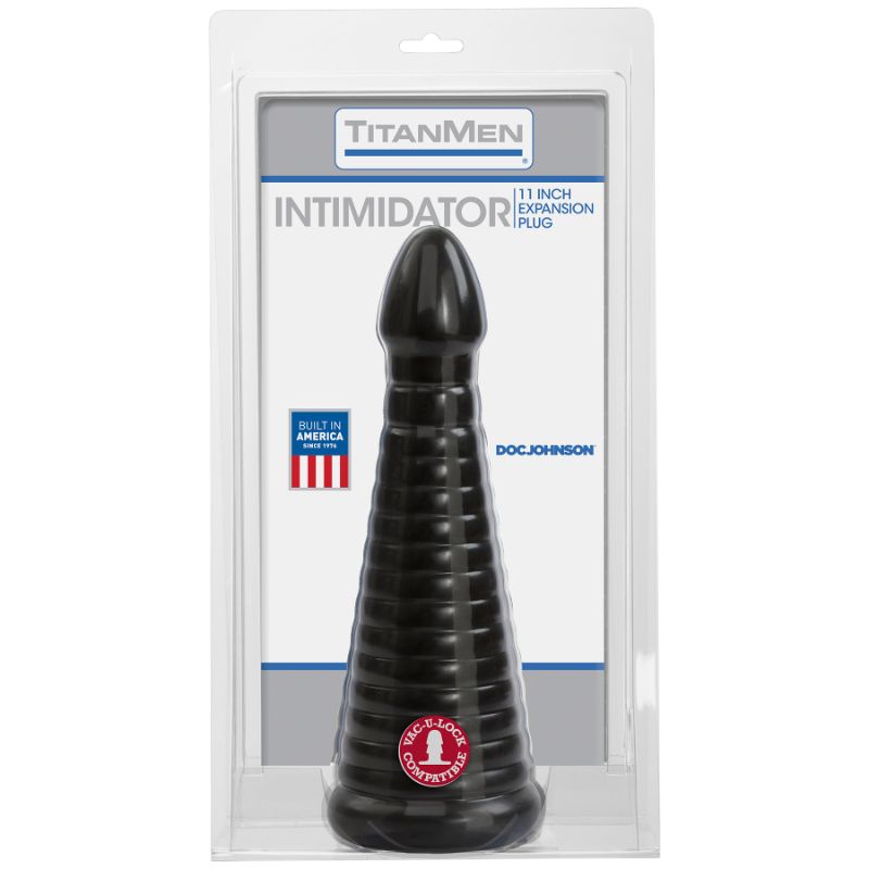 TitanMen Intimidator Black 11 Inch Ribbed Shaft Anal Toy > Anal Range > Oversized Anal Toys