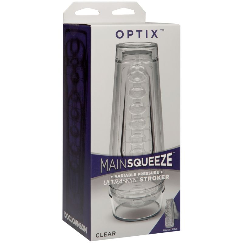 Doc Johnson Optix Crystal Masturbator (Clear) – Transparent Masturbator > Sex Toys For Men > Masturbators > Manual