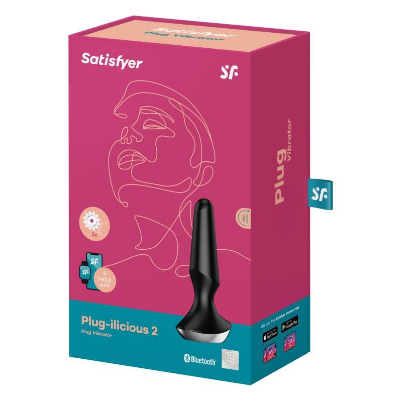 Satisfyer Plug-ilicious 2 Black Anal Vibrator > Anal Range > Vibrating Butt Plugs