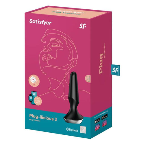 Satisfyer Plug-ilicious 2 Black Anal Vibrator > Anal Range > Vibrating Butt Plugs