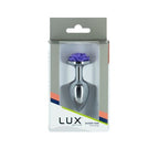 Purple Rose 3 Inch Metal Butt Plug Silver > Anal Range > Jewel Butt Plugs