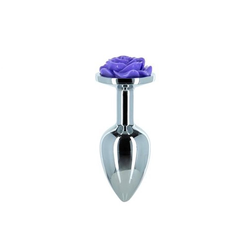 Purple Rose Metal Butt Plug (3.5 inch) > Anal Range > Jewel Butt Plugs