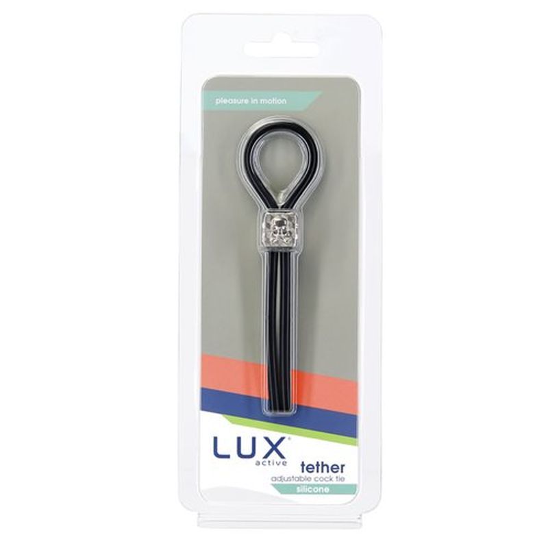 Tether Adjustable Cock Tie Premium Silicone Black > Cock Ring > Adjustable