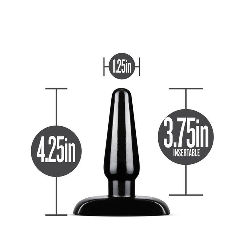 Blush Basic Small Anal Plug Tapered Black for New Sensations > Anal Range > Butt Plugs