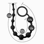 Anal Adventures Platinum Silicone (Black) – 12.5" Smooth Anal Beads > Anal Range > Anal Beads