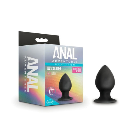 Anal Adventures Platinum Silicone Anal Stout Plug Medium Butt Plugs