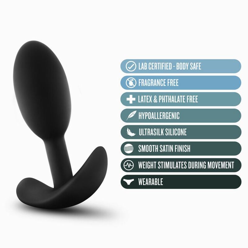 Anal Adventures Platinum Silicone Vibra Slim Plug Small > Anal Range > Vibrating Butt Plugs