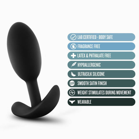 Anal Adventures Platinum Silicone Vibra Slim Plug Medium > Anal Range > Vibrating Butt Plugs
