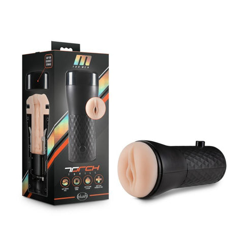 M for Men Torch Thrill Vanilla 8 Inch Stroker Toy Default Title Strokers - Manual