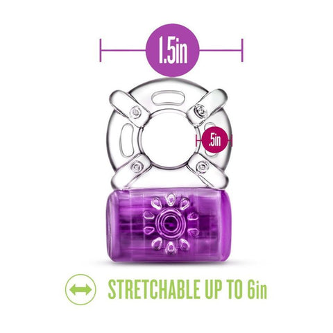 Play With Me Pleaser Rechargeable C Ring in Purple Cock Rings Vibrating