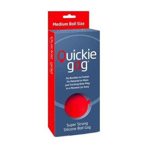 Quickie Gag Medium Ball Red Silicone Stretch Ball Gag Default Title Gags