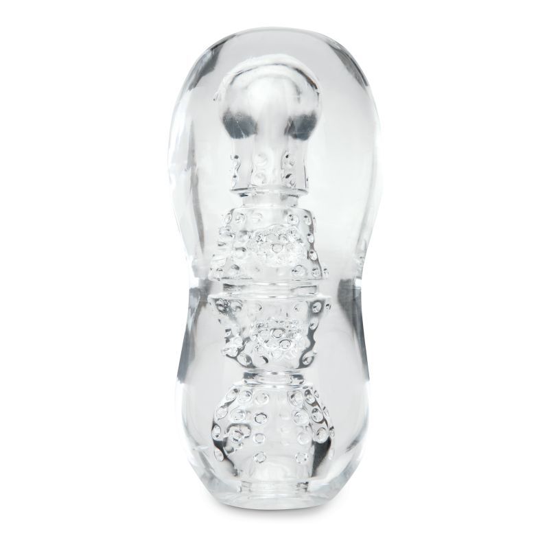 Zolo Gripz Dotted Clear – Squeezable Stroker > Sex Toys For Men > Masturbators > Manual