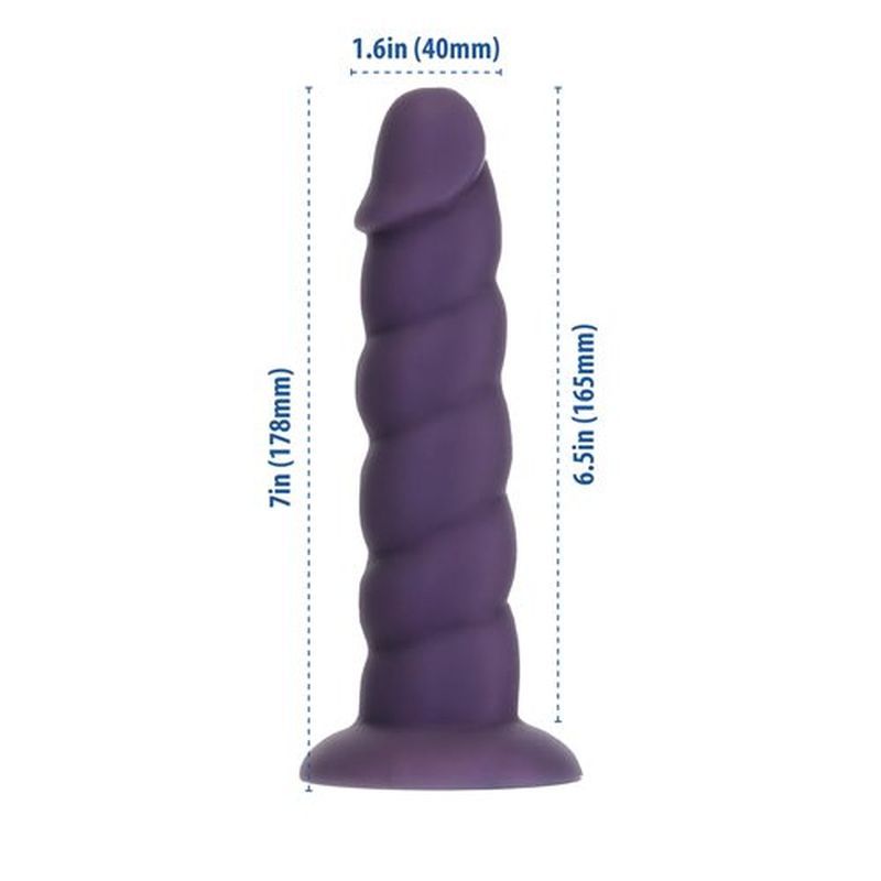 Unicorn Dildo 7 Inch Purple Silicone > Dildos > Neutral Dildos