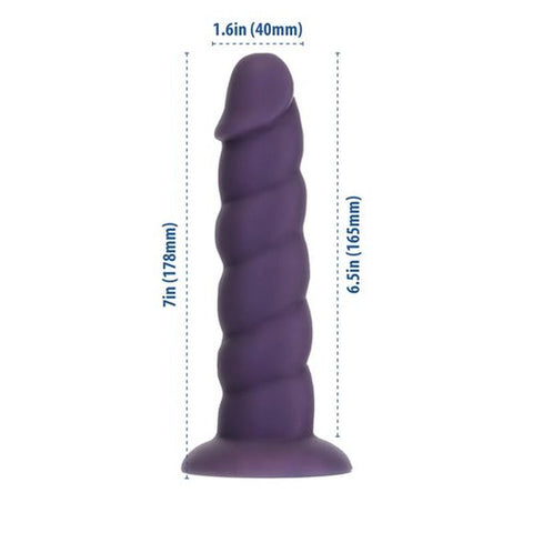 Unicorn Dildo 7 Inch Purple Silicone > Dildos > Neutral Dildos