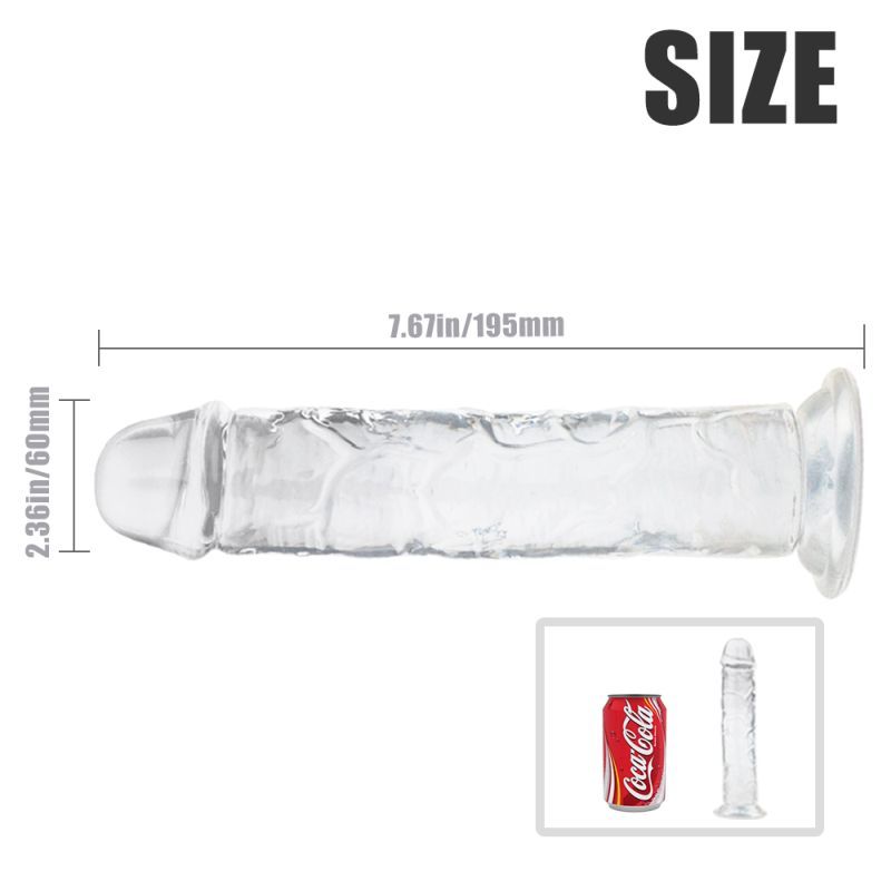 Lester 7.5" Dong Clear with Suction Base Secondary image